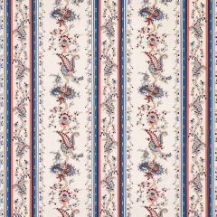 F Schumacher Elena Paisley Stripe Blue 179980 Cabana Collection Indoor Upholstery Fabric