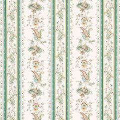 F Schumacher Elena Paisley Stripe Green 179981 Cabana Collection Indoor Upholstery Fabric