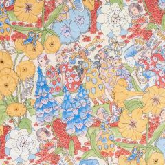 F Schumacher Fairie Garden Yellow And Ivory 180140 by Clements Ribeiro Indoor Upholstery Fabric
