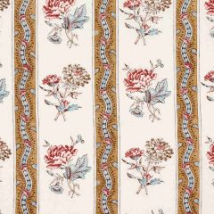 F Schumacher Ariana Floral Stripe Document 180240 by Williamsburg Indoor Upholstery Fabric