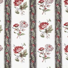 F Schumacher Ariana Floral Stripe Famille Rose 180242 by Williamsburg Indoor Upholstery Fabric