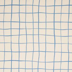 F Schumacher Painterly Windowpane Blue 180292 by Miles Redd Indoor Upholstery Fabric