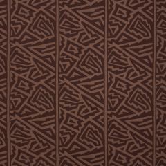 F Schumacher Jagged Maze Brown 180321 by David Kaihoi Indoor Upholstery Fabric