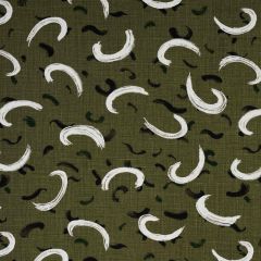 F Schumacher Brushmark Olive 180402 by David Kaihoi Indoor Upholstery Fabric