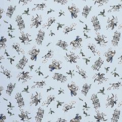 F Schumacher Wild West Performance Linen Blue 180461 by Marie Chantal Indoor Upholstery Fabric