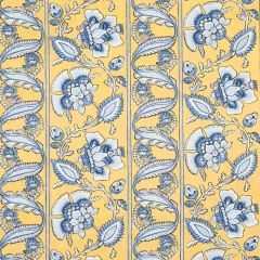 F Schumacher Marielle Vine Yellow & Delft 180532 New Traditional: Provenal Collection Indoor Upholstery Fabric