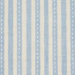 F Schumacher Mathis Ticking Stripe Sky 180590 New Traditional: Provenal Collection Indoor Upholstery Fabric