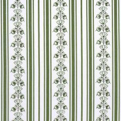 F Schumacher Delft Stripe Green 180661 by Marie Anne Oudejans Indoor Upholstery Fabric