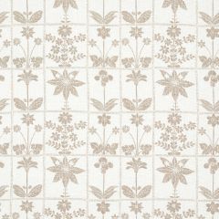 F Schumacher Georgia Wildflowers Neutral 180891 Folly Cove Collection Indoor Upholstery Fabric