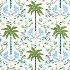 F Schumacher Island Palm  Blue & Green 180980 Isola Indoor/Outdoor Collection Upholstery Fabric