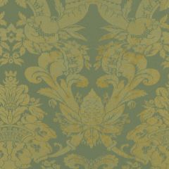 Beacon Hill Leaf Stencil Ocean Silk Collection Indoor Upholstery Fabric