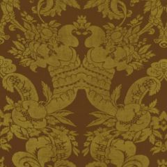 Beacon Hill Leaf Stencil Cognac Silk Collection Indoor Upholstery Fabric