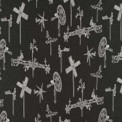 Sunbrella by Mayer Whirligig Onyx 431-006 Vollis Simpson Collection Upholstery Fabric