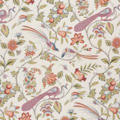 F Schumacher Campagne Persimmon and Pink 175953 Country Chic Collection Indoor Upholstery Fabric