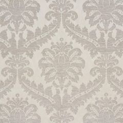 F Schumacher Crawford Damask Platinum 75150 Relaxed Glamour Collection Indoor Upholstery Fabric