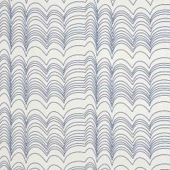 F Schumacher Richter Blue 177110 Prints by Studio Bon Collection Indoor Upholstery Fabric