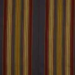Robert Allen Milanstripe Bk Denim Cherry 198498 Indoor Upholstery Fabric