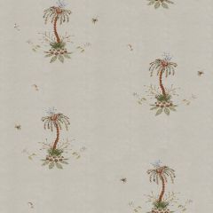 F Schumacher Royal Poncianna Embroidery Multi On Creme 22140 Indoor Upholstery Fabric