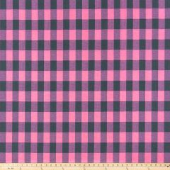 Premier Prints Buffalo Plaid Polish Pink / Deep Navy Multipurpose Fabric