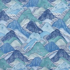 Lee Jofa Modern Edo Linen Teal GWF-2814-513 by Kelly Wearstler Multipurpose Fabric