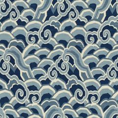 Kravet Deco Waves Ultramarine 516 Sarah Richardson Harmony Collection Multipurpose Fabric