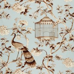F Schumacher Oiseaux Et Fleurs Mineral 173440 Indoor Upholstery Fabric