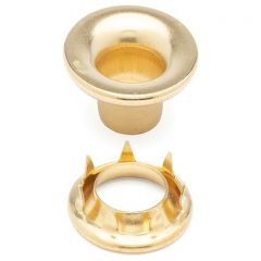 DOT® Rolled Rim Grommet with Spur Washer #3 (20-007R350001XG) Brass 15/32" 1-gross (144)