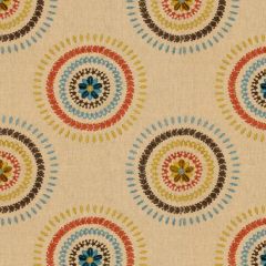 Lee Jofa Hazel Embroidery Teal 2012115-534 The Karenza Collection Indoor Upholstery Fabric