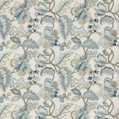 Lee Jofa Orford Embroidery Blue/Gold 2019111-145 Manor House Collection Multipurpose Fabric