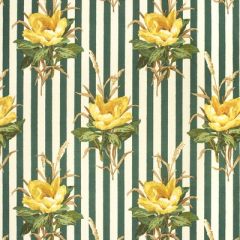 Lee Jofa Melba Flower Stripe Yello 2020144-403 by Paolo Moschino Multipurpose Fabric