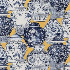 Lee Jofa Pandan Print Maize / Blue 2020194-504 Mindoro Collection Multipurpose Fabric