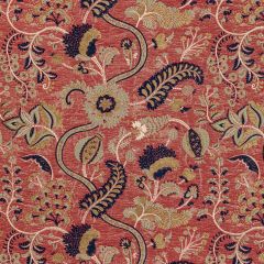 Lee Jofa Jardin Bleu Red / Multi 2020213-924 Oscar De La Renta IV Collection Indoor Upholstery Fabric