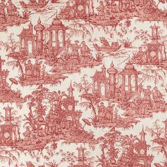 Lee Jofa Pagoda Toile Garnet 2020224-19 Oscar De La Renta IV Collection Multipurpose Fabric