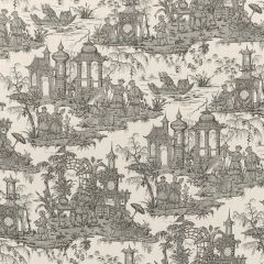 Lee Jofa Pagoda Toile Coal 2020224-816 Oscar De La Renta IV Collection Multipurpose Fabric