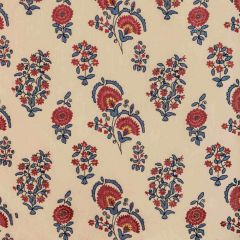 Lee Jofa Mead Embroidery Red / Blue 2022112-195 Bunny Williams Arcadia Collection Drapery Fabric