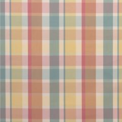 Lee Jofa Fisher Plaid Melon Aqua 2023107-3524 Highfield Stripes and Plaids Collection Multipurpose Fabric