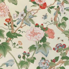 Lee Jofa Gardenia Print Red Green 2023143-319 Garden Walk Collection Multipurpose Fabric