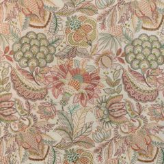 Lee Jofa Eden Emb Pink Multi 2023145-73 Garden Walk Collection Drapery Fabric