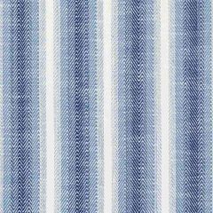 F Schumacher Colada Stripe Blue 76660 Indoor / Outdoor Linen Collection Upholstery Fabric