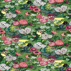 F Schumacher Chiang Mai Dragon Jade 173277 Exuberant Prints Collection Indoor Upholstery Fabric