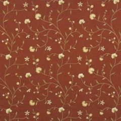 Robert Allen Vine Blossom Redwood 215887 Drapery Fabric