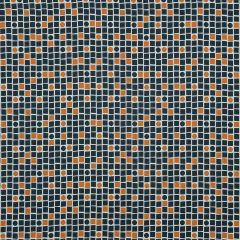 Robert Allen Contract Geometric Tile Indigo 502 Indoor Upholstery Fabric