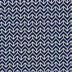 F Schumacher Chevron Navy 176692 Indoor / Outdoor Prints and Wovens Collection Upholstery Fabric