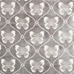 F Schumacher Papillon Velvet Pewter 72961 Cut and Patterned Velvets Collection Indoor Upholstery Fabric