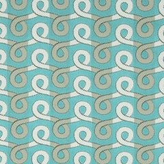 Robert Allen Graceful Swirl Turquoise Color Library Collection Indoor Upholstery Fabric