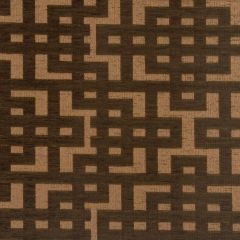 Robert Allen Contract Fretwork Grid Walnut Indoor Upholstery Fabric