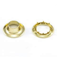 DOT Rolled Rim Grommet with Spur Washer #5 Brass 5/8" 25-gross (3600)
