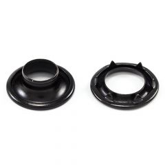 DOT® Rolled Rim Grommet with Spur Washer #1 Government Black Brass 13/32" 25-gross (3600)