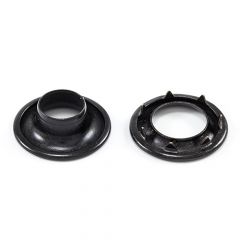 DOT® Rolled Rim Grommet with Spur Washer #3 (20007R3-0161TXG) Government Black Brass 15/32" 25-gross (3600)