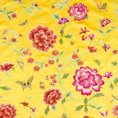 Beacon Hill Peony King Yellow Silk Collection Indoor Upholstery Fabric